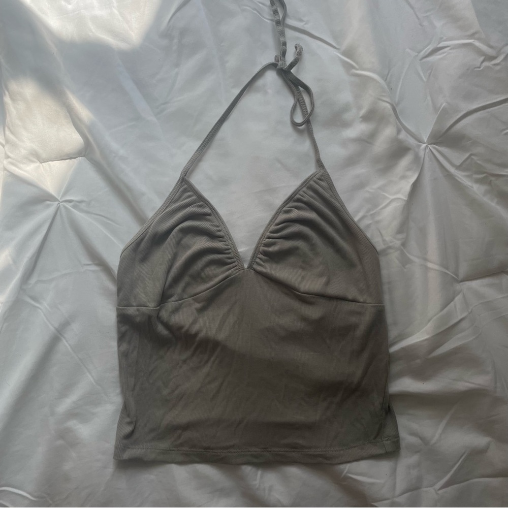 SAGE GREEN ARITZIA HALTER TOP
